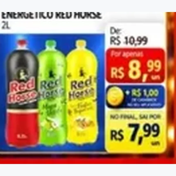 Recorte do encarte de Energético Red Horse 2 L