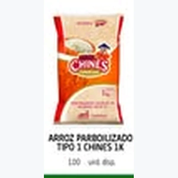 Recorte do encarte de Arroz Parboilizado Chines 1 kg