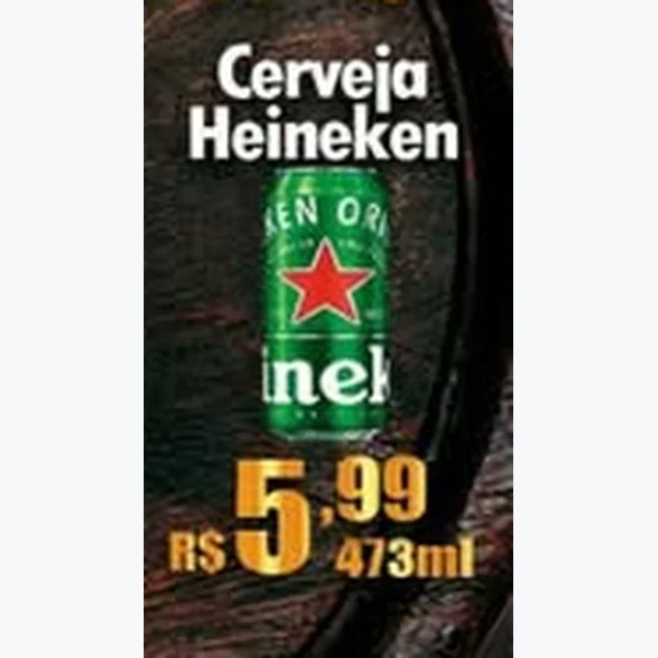Recorte do encarte de Cerveja Heineken 473 ml