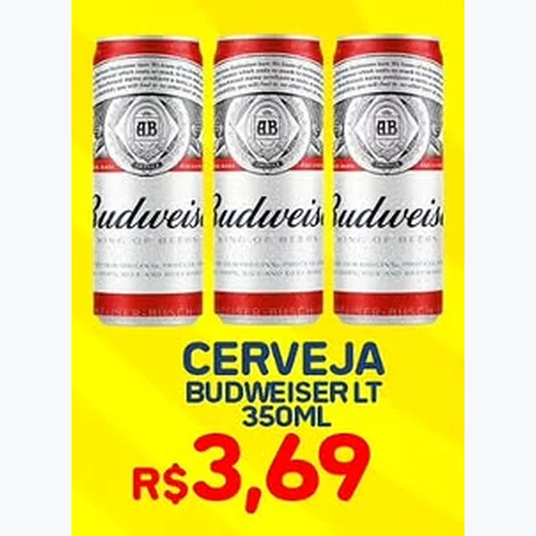 Recorte do encarte de Cerveja Budweiser 350 ml