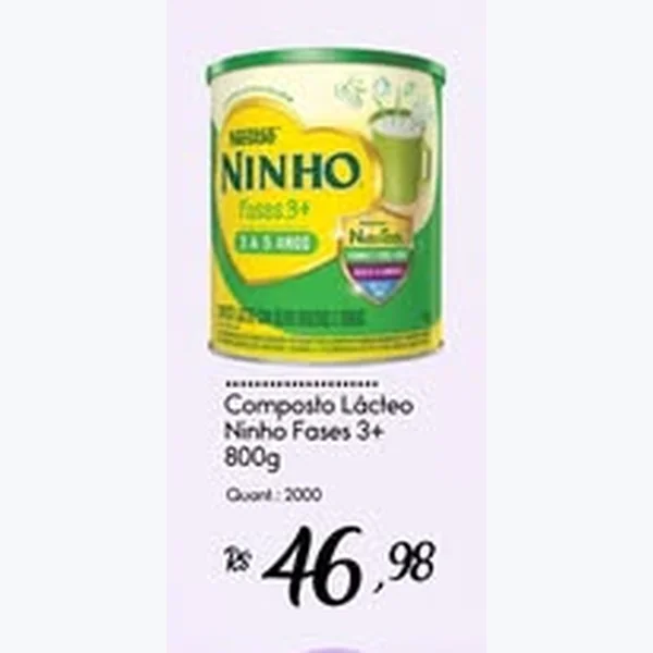 Composto Lácteo Fases 3+ Ninho 800 g