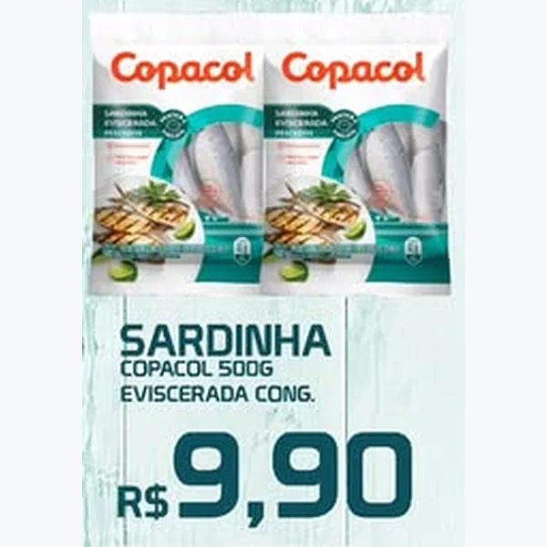 Sardinha Eviscerada Congelada Copacol 500 g