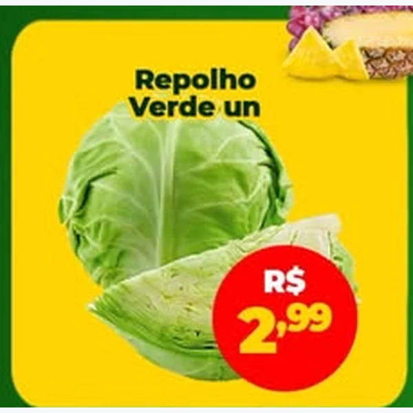 Recorte do encarte de Repolho Verde