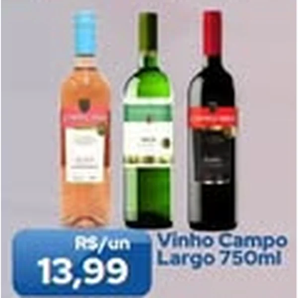 Recorte do encarte de Vinho Campo Largo 750 ml