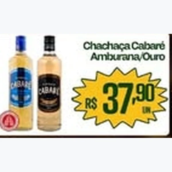 Recorte do encarte de Cachaça Ouro Cabaré