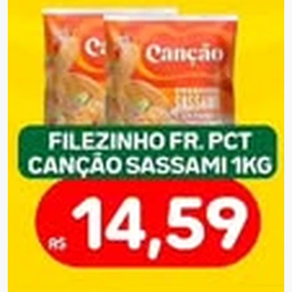 Recorte do encarte de Filézinho de Frango Canção 1 kg