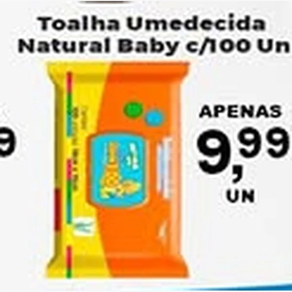Recorte do encarte de Toalha Umedecida Natural Baby 100 un