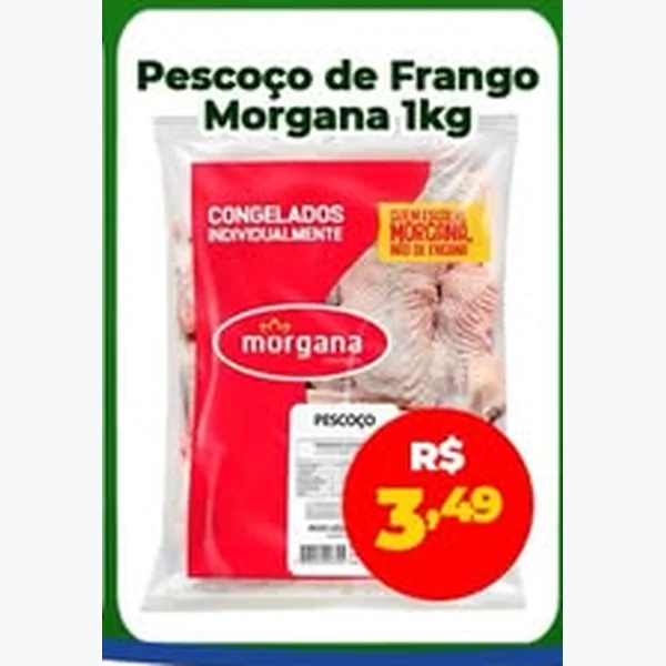 Recorte do encarte de Pescoço de Frango Morgana 1 kg