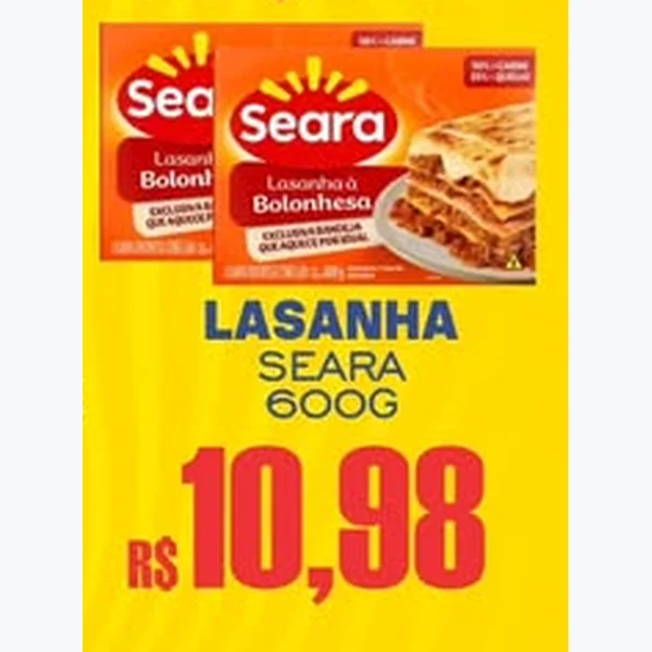 Lasanha À Bolonhesa Seara 600 g