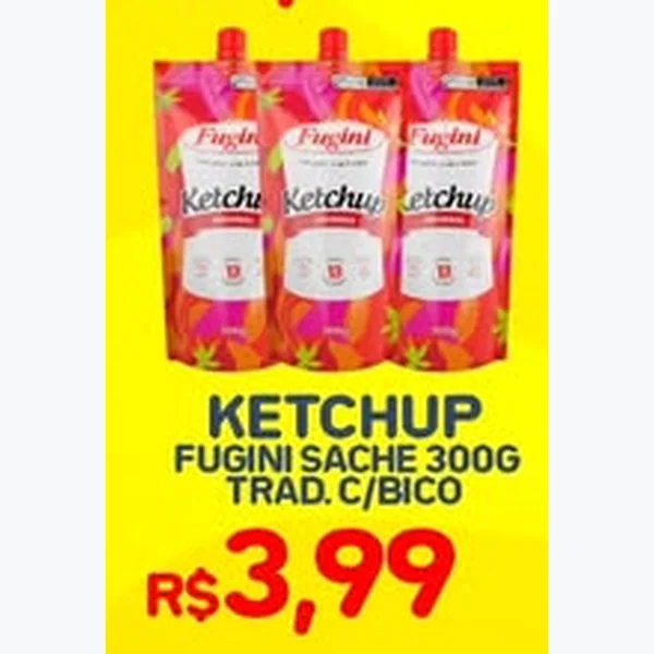 Recorte do encarte de Ketchup Tradicional com Bico Fugini 300 g