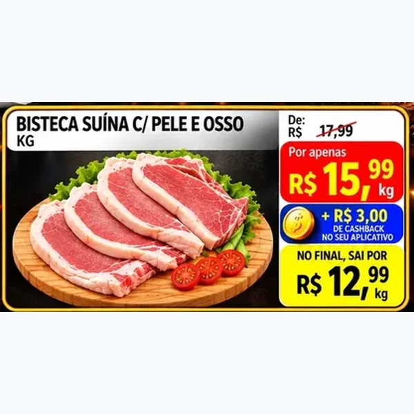 Bisteca Suína C/ Pele e Osso