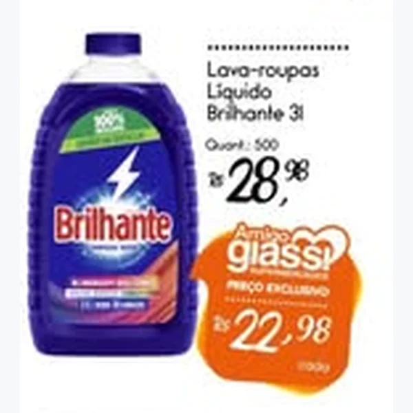 Lava-roupas Líquido Brilhante 3 L
