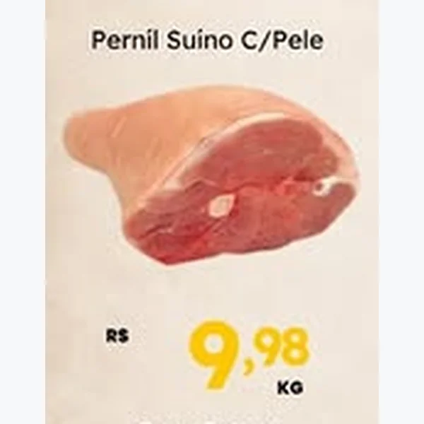 Recorte do encarte de Pernil Suíno C/pele