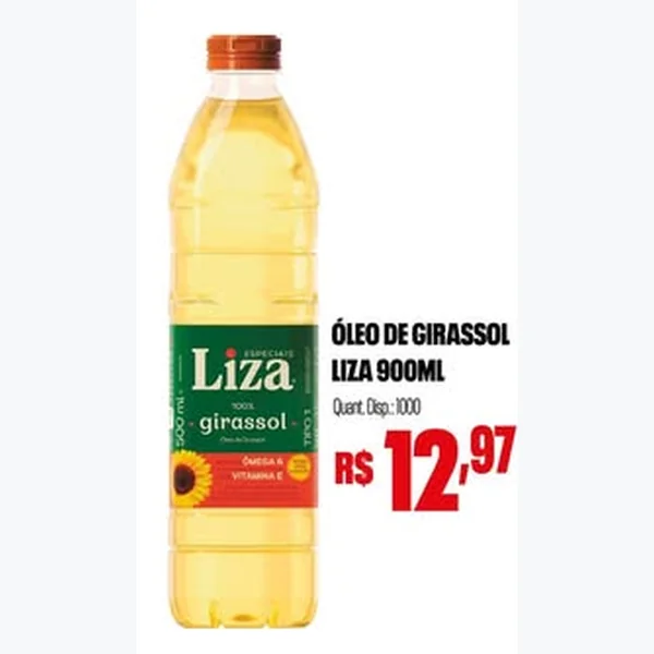 Óleo de Girassol Liza 900 ml