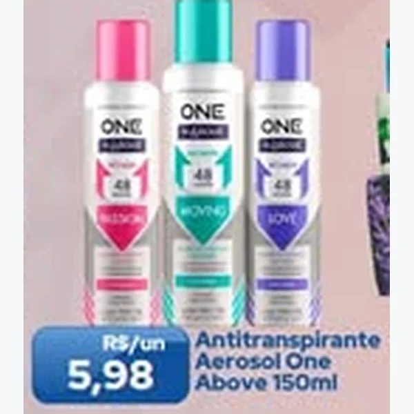 Recorte do encarte de Antitranspirante Aerosol Above 150 ml