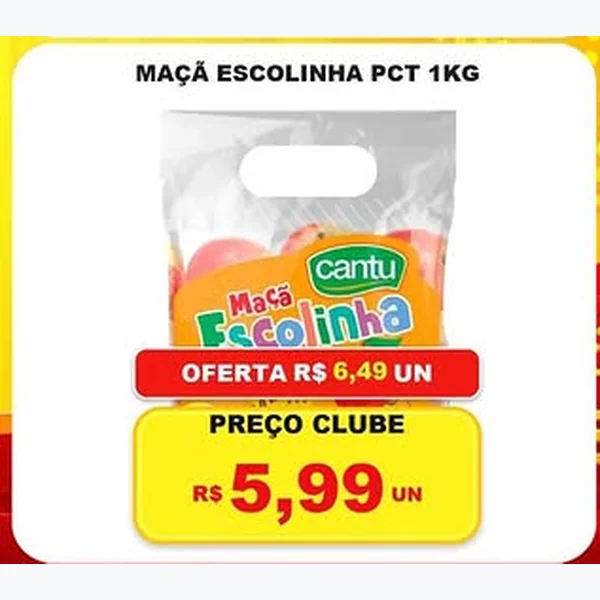 Recorte do encarte de Maçã Cantu 1 kg