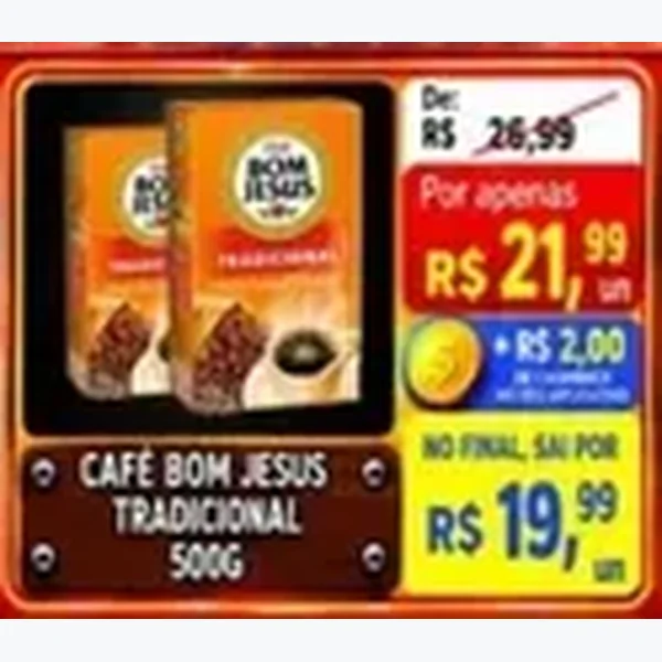 Recorte do encarte de Café Tradicional Bom Jesus 500 g