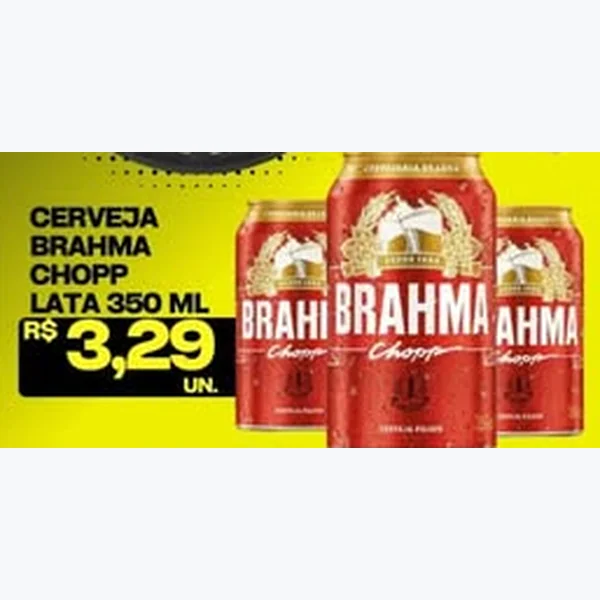 Recorte do encarte de Cerveja Chopp Brahma 350 ml