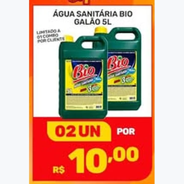 Recorte do encarte de Água Sanitária Bio 5 L