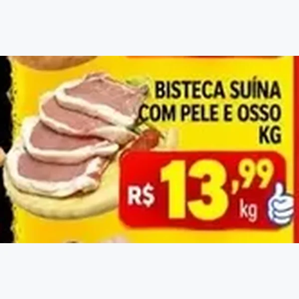 Bisteca Suína com Pele e Osso