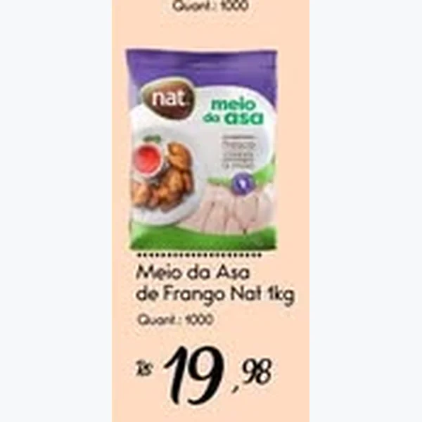 Recorte do encarte de Meio da Asa de Frango Nat 1 kg