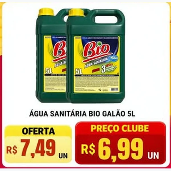 Recorte do encarte de Água Sanitária Bio 5 L