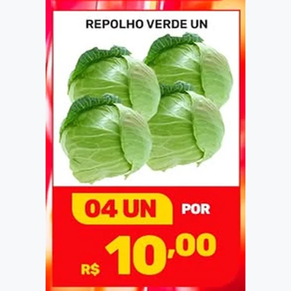 Recorte do encarte de Repolho Verde