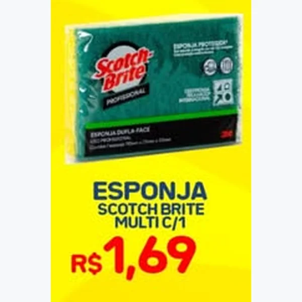 Recorte do encarte de Esponja Dupla-face Scotch Brite