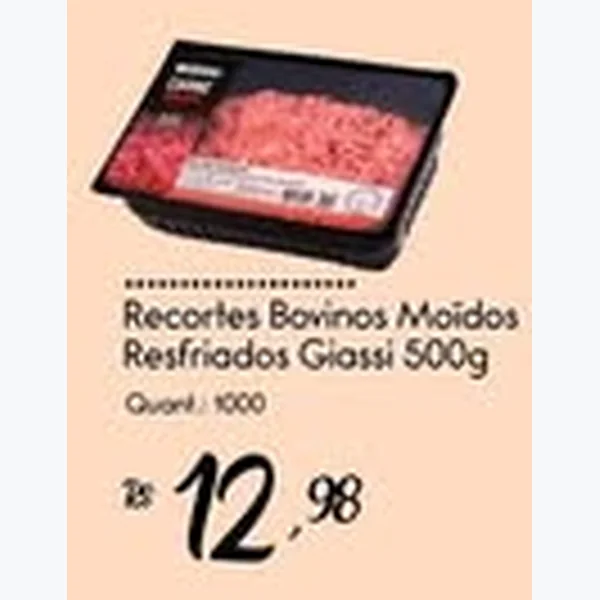Recortes Bovinos Moídos Resfriados Giassi 500 g