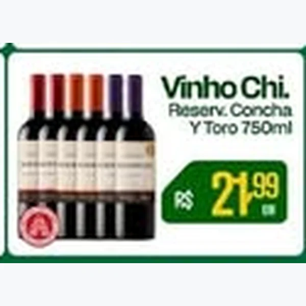 Recorte do encarte de Vinho Concha y Toro 750 ml