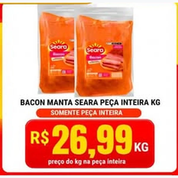 Recorte do encarte de Bacon Manta Seara