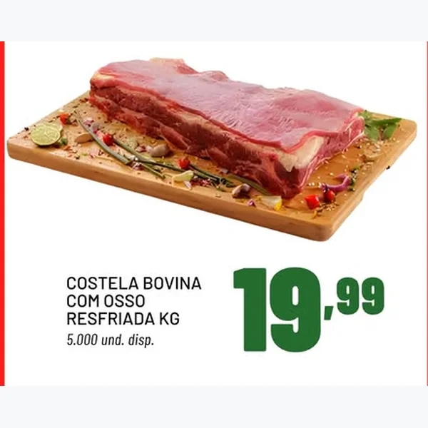 Costela Bovina com Osso Resfriada