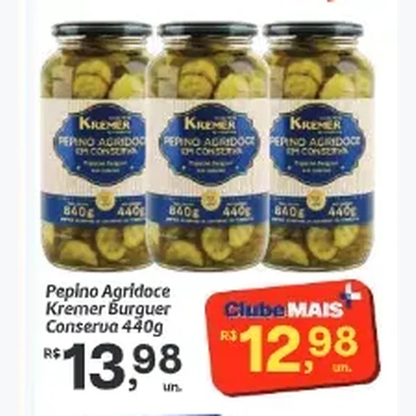Pepino em Conserva Kremer 440 g