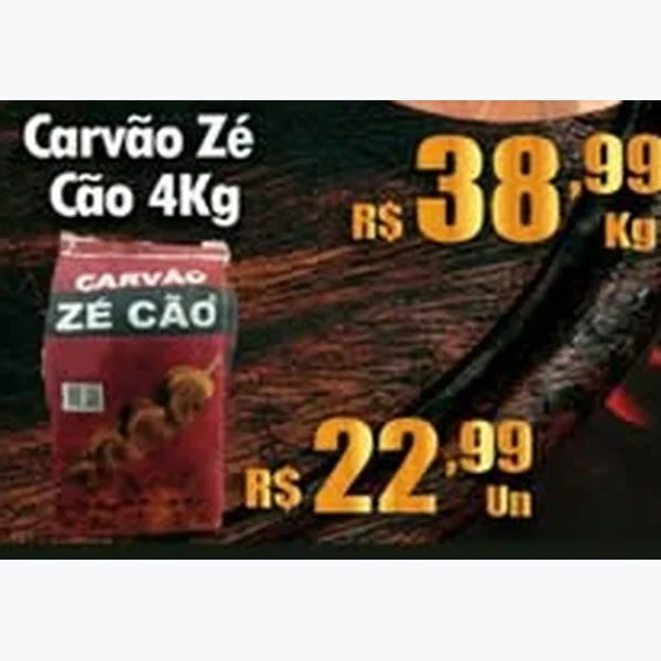 Recorte do encarte de Carvão Zé Cão 4 kg