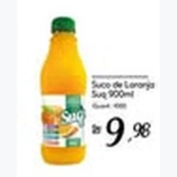 Recorte do encarte de Suco de Laranja Suq 900 ml