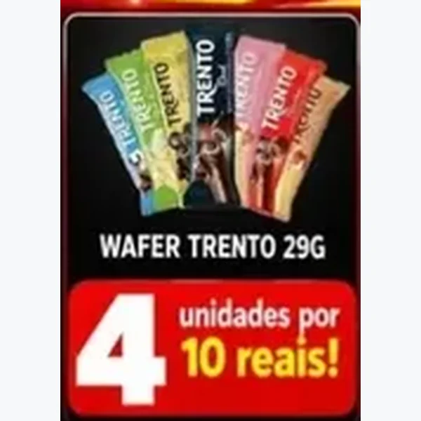 Recorte do encarte de Wafer Trento 29 g