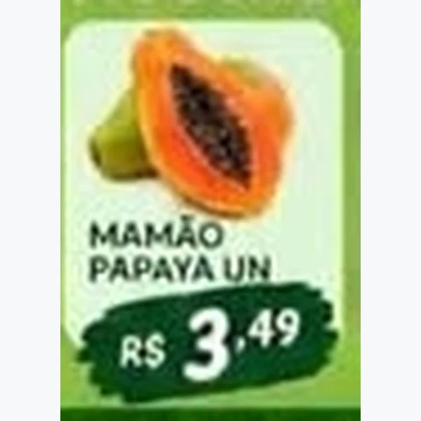 Recorte do encarte de Mamão Papaya