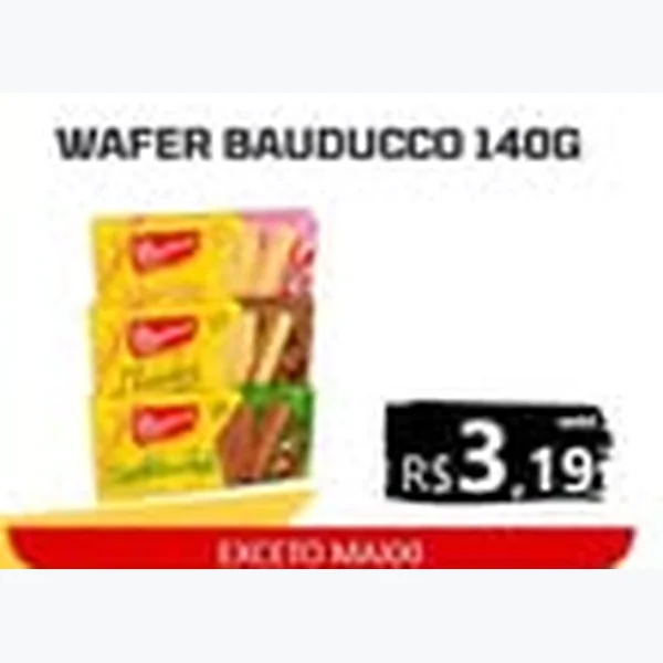 Recorte do encarte de Wafer Bauducco 140 g