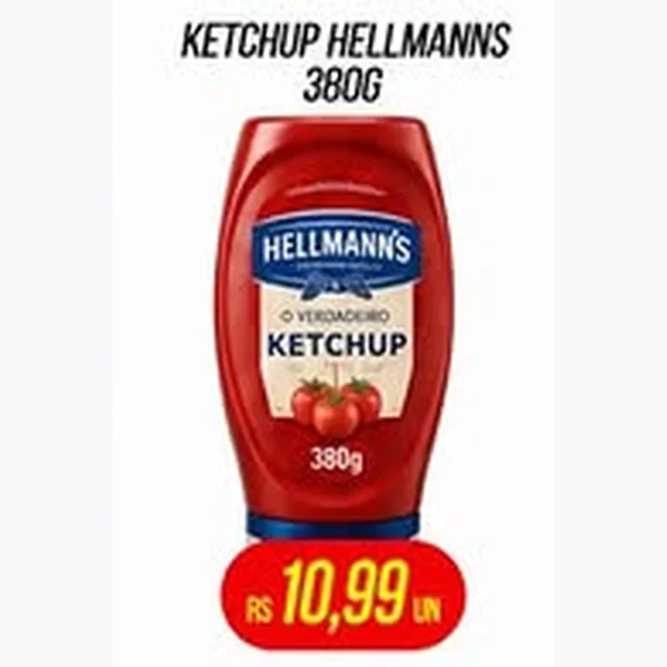Recorte do encarte de Ketchup Hellmanns 380 g
