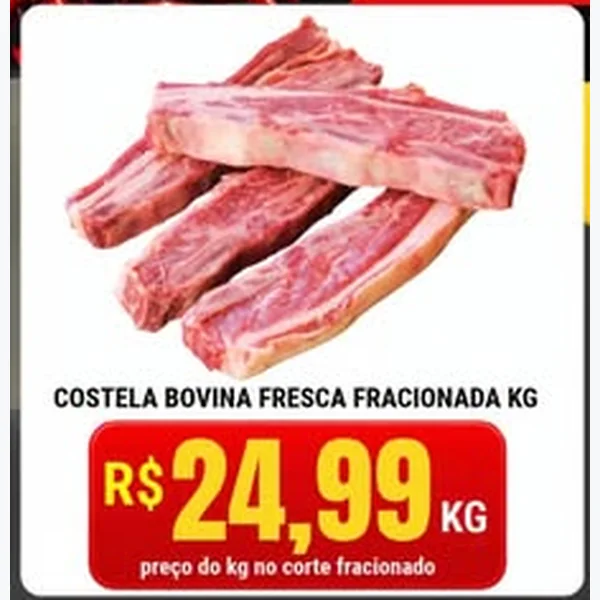 Costela Bovina Fresca Fracionada