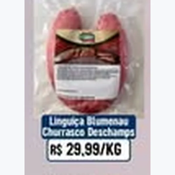 Recorte do encarte de Linguiça Blumenau Deschamps