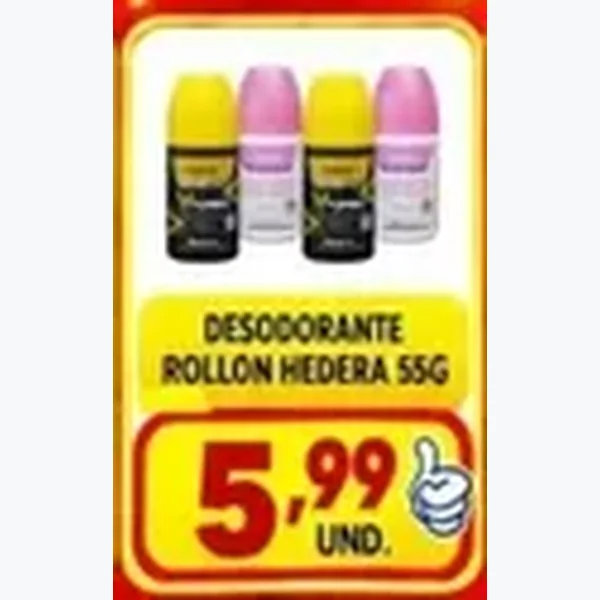 Recorte do encarte de Desodorante Rollon Hedera 55 g