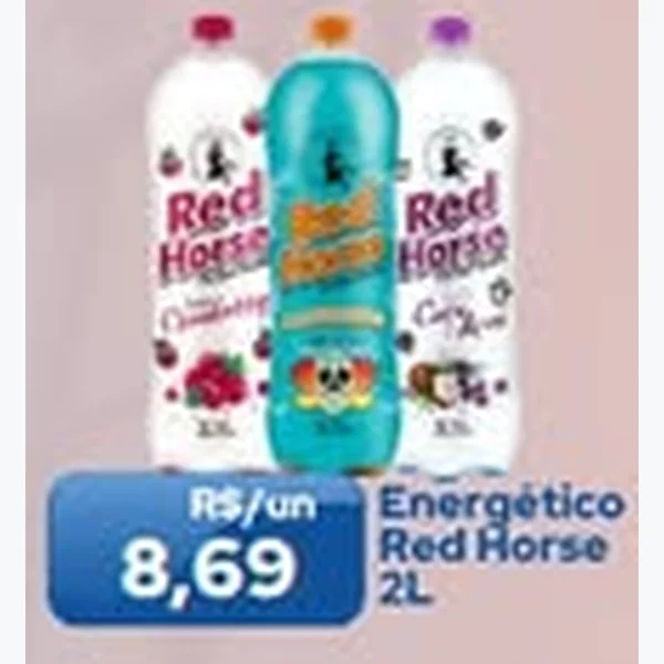 Recorte do encarte de Energético Red Horse 2 L
