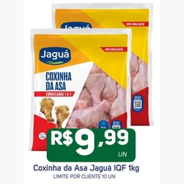Recorte do encarte de Coxinha da Asa Iqf Jaguá 1 kg