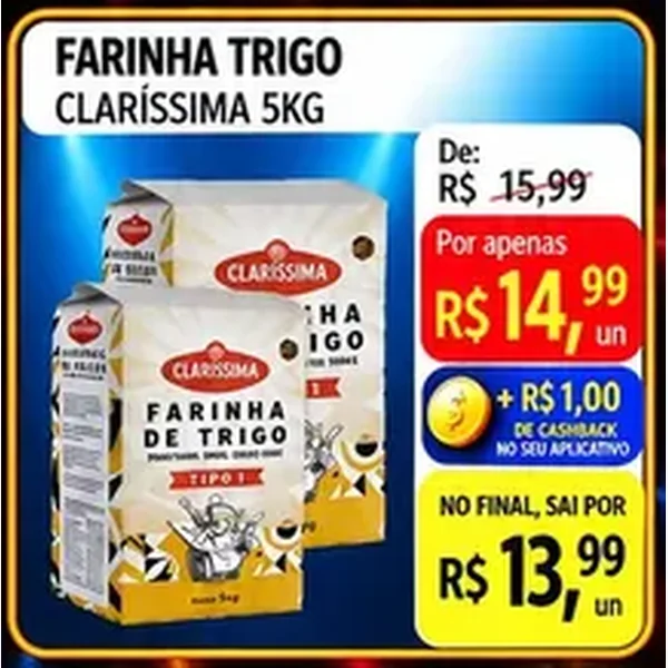 Farinha de Trigo Claríssima 5 kg