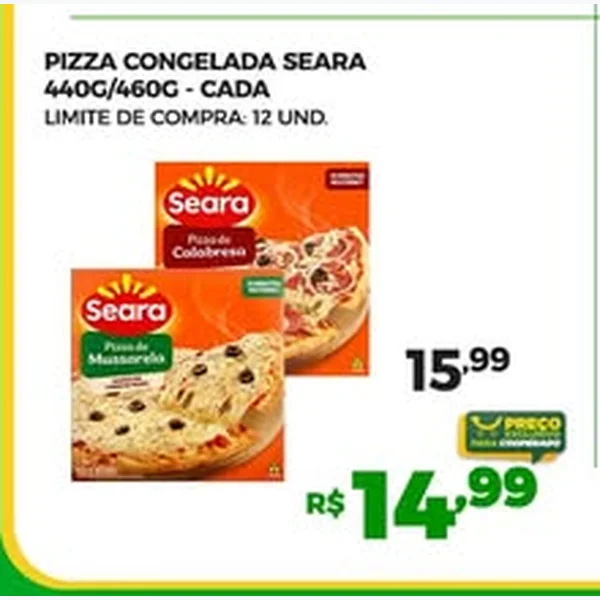Pizza Congelada Seara 450 g