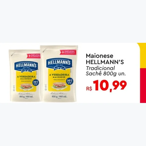 Maionese Tradicional Hellmann's 800 g