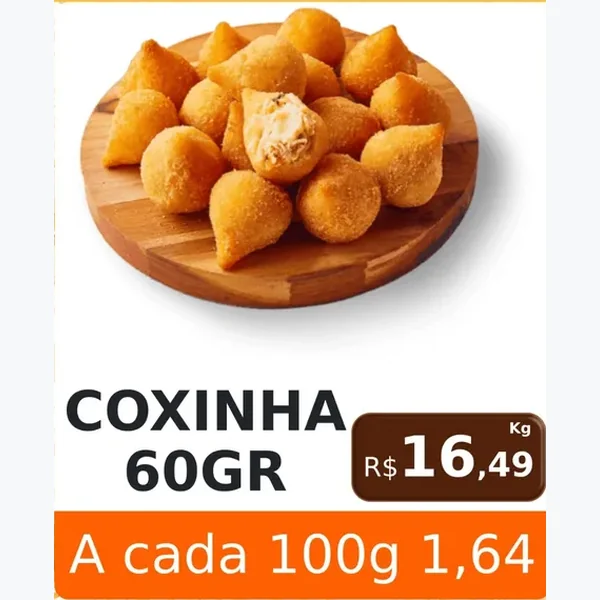 Recorte do encarte de Coxinha 60g