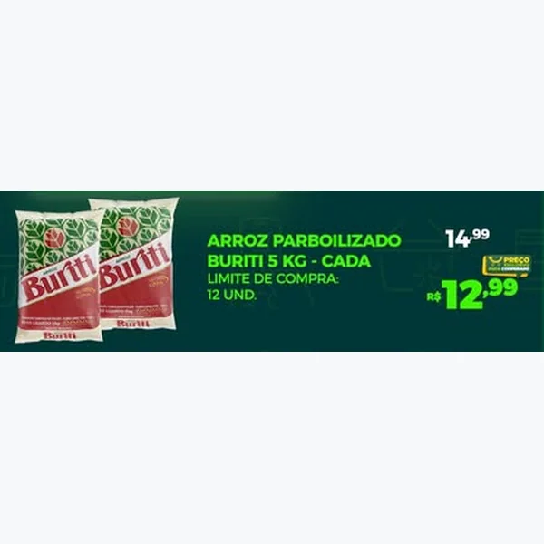 Arroz Parboilizado Buriti 5 kg