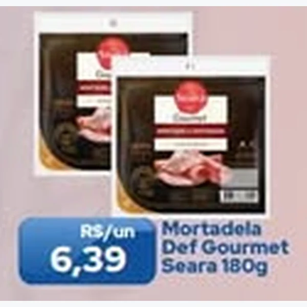 Recorte do encarte de Mortadela Defumada Gourmet Seara 180 g